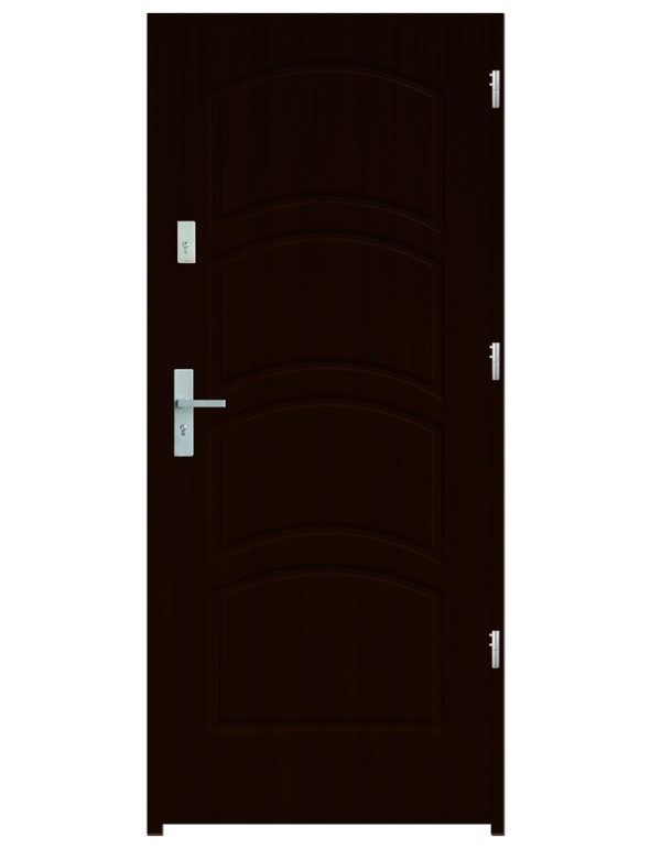 Drzwi wejściowe D44 Orzech Ciemny